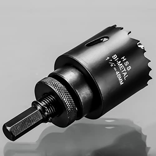 48 mm HSS Lochsäge, M42 Bi-Metall-Holzbohrer, runder Bohrer für Rohrentlüftung, Gipskarton, Kunststoff und Kupfer 48 mm HSS Lochsäge, M42 Bi-Metall-Holzbohrer, runder Bohrer für Rohrentlüftung, Gipskarton, Kunststoff und Kupfer von HOME COMPOSER