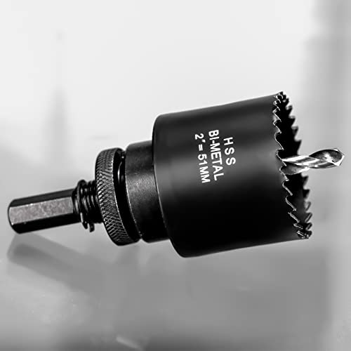 51 mm HSS Lochsäge, M42 Bi-Metall-Holzbohrer, runder Bohrer für Rohrentlüftung, Gipskarton, Kunststoff und Kupfer 51 mm HSS Lochsäge, M42 Bi-Metall-Holzbohrer, runder Bohrer für Rohrentlüftung, Gipskarton, Kunststoff und Kupfer von HOME COMPOSER