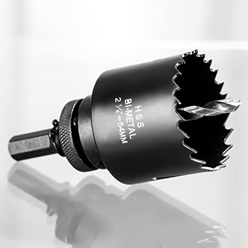 54 mm HSS Lochsäge, M42 Bi-Metall-Holzbohrer, runder Bohrer für Rohrentlüftung, Gipskarton, Kunststoff und Kupfer 54 mm HSS Lochsäge, M42 Bi-Metall-Holzbohrer, runder Bohrer für Rohrentlüftung, Gipskarton, Kunststoff und Kupfer von HOME COMPOSER