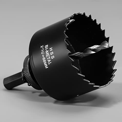68 mm HSS Lochsäge, M42 Bi-Metall-Holzbohrer, runder Bohrer für Rohrentlüftung, Gipskarton, Kunststoff und Kupfer 68 mm HSS Lochsäge, M42 Bi-Metall-Holzbohrer, runder Bohrer für Rohrentlüftung, Gipskarton, Kunststoff und Kupfer von HOME COMPOSER
