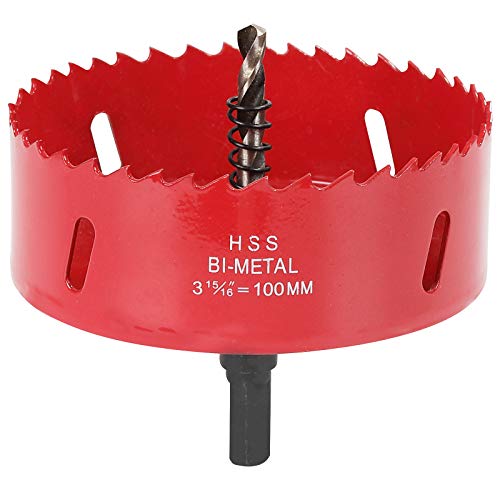 Lochsäge 100mm Holz, Schnellarbeitsstahl HSS M42 Bi-Metall Lochbohrer, Lochfräser mit Sechskant-Schaft und Bohrer für Kunststoff, Trockenbau und Rigips Lochsäge 100mm Holz, Schnellarbeitsstahl HSS M42 Bi-Metall Lochbohrer, Lochfräser mit Sechskant-Schaft und Bohrer für Kunststoff, Trockenbau und Rigips von HOME COMPOSER