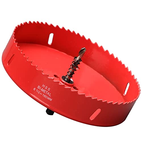 Lochsäge 160mm, Schnellarbeitsstahl HSS M42 Bi-Metall Lochsäge, Lochfräser mit Sechskant-Schaft und Bohrer für Holz, Kunststoff und Rigips Lochsäge 160mm, Schnellarbeitsstahl HSS M42 Bi-Metall Lochsäge, Lochfräser mit Sechskant-Schaft und Bohrer für Holz, Kunststoff und Rigips von HOME COMPOSER
