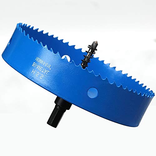Lochsäge 160mm, Schnellarbeitsstahl HSS M42 Bi-Metall Lochsäge, Lochfräser mit Sechskant-Schaft und Bohrer für Holz, Trockenbau und Metallblech 1 Stück Blau Lochsäge 160mm, Schnellarbeitsstahl HSS M42 Bi-Metall Lochsäge, Lochfräser mit Sechskant-Schaft und Bohrer für Holz, Trockenbau und Metallblech 1 Stück Blau von HOME COMPOSER
