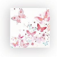 Serviette "Schöne Schmetterlinge", rose - 20 Stück von Pink