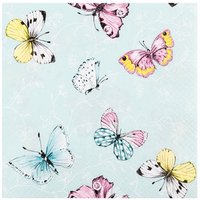 Serviette "Süße Schmetterlinge" - 20 Stück von Blau