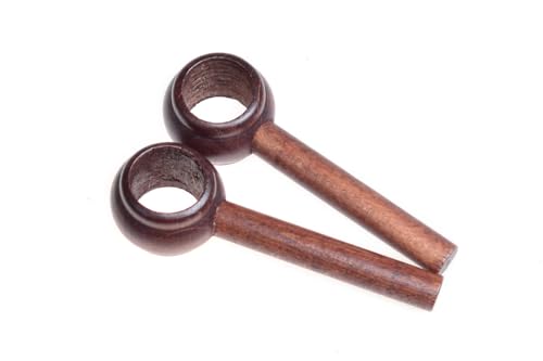 HOME LAMB Gardinenstangenhalter Mahagoni 2 Stück 28mm Durchmesser Einzel - Stabile Gardinenstange Halter - Holz Vorhanghalter Robuste und Solide - Halter Gardinenstange - Gardinenstangen Träger von HOME LAMB
