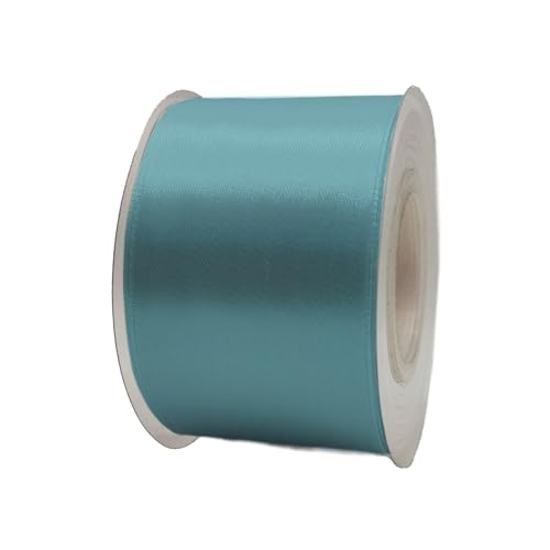 Satinband, 50 mm x 22 m, Geschenkband, Satinband, Geschenkband, dekoratives Band, Stoff (Himmelblau, 5 cm x 22 m) von HOME SOLAZZIA