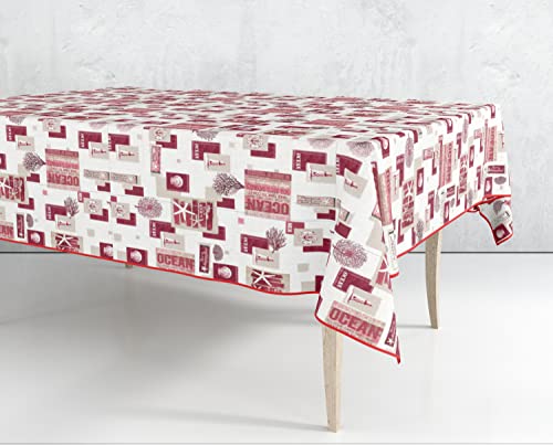 HOME ZEN HOUSEHOLD LINEN ABWASCHBARER KUNSTSTOFF-TISCHDECKE PVC WASSERDICHT KUNSTSTOFFABDECKUNG KUNSTSTOFF GEDRUCKT TNT (Muster 6, 120 X 160 CM) von HOME ZEN HOUSEHOLD LINEN