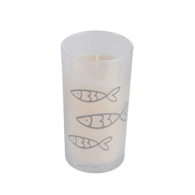 HOMEA 6BPV110BC Kerzen, Glas, Weiß, klein von HOMEA