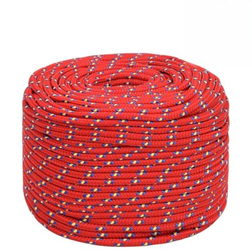 HOMEELIKE Bootsseil Rot 8 mm 25 m Polypropylen von HOMEELIKE
