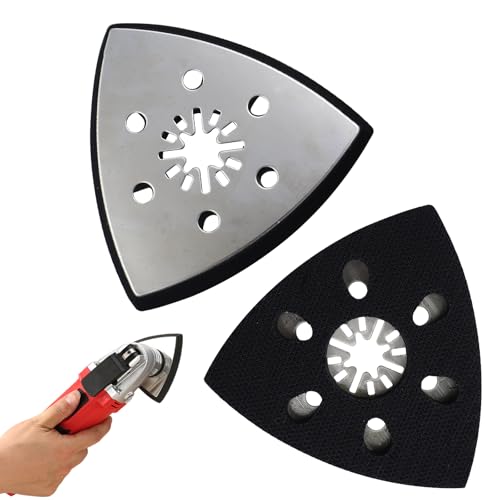 2 Stück Schleifplatte Dreieck 93 mm Multitool Schleifplatte Dreieckschleifer Zubehör Schleifen und Polieren für Holz Hartplastik Metall Entrosten 2 Stück Schleifplatte Dreieck 93 mm Multitool Schleifplatte Dreieckschleifer Zubehör Schleifen und Polieren für Holz Hartplastik Metall Entrosten von HOMEJOY