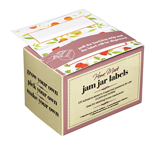 KitchenCraft Home Made Einmachglas Etiketten-Set, Etikettenaufkleber Marmeladengläser, zur Beschriftung von Einmachgläsern, Marmeladen Aufkleber, 100-Stück, 9 x 4,5 cm von KitchenCraft