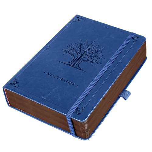 HOMEMARS Notizbuch, Notebook, A5, Journal Buch, Reisetagebuch, Liniert, Tagebuch, Notizblock, Notizbücher, 100gsm, Hardcover, 320 nummerierte Seiten,Blau, Notizbuch Leder, Prägebaum Design HOMEMARS Notizbuch, Notebook, A5, Journal Buch, Reisetagebuch, Liniert, Tagebuch, Notizblock, Notizbücher, 100gsm, Hardcover, 320 nummerierte Seiten,Blau, Notizbuch Leder, Prägebaum Design von HOMEMARS