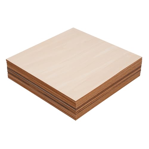 30 Stück Holzmusterbretter Basswood Blätter Rechteckigen Holzplatten Sperrholzplatten Bastelholzplatten für Untersetzer DIY Handwerk Weihnachten Dekoration Kunsthandwerk (40x40x0.3cm) von HOMEONENIC