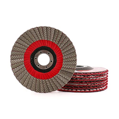 HOMESOM 5 Zoll 4pcs 60/100 / 200/400 Grit Schleifscheiben Flap Sanding Abrasive Disc für Winkelschleifer Diamond Sanding Pad von HOMESOM