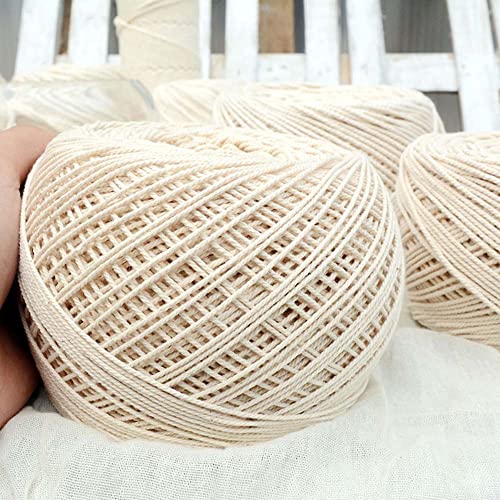 HOMEXO DIY Bastelkordel 1/2/3/4/5/6/8/10/12mm Naturbaumwollkordel Verdrehtes Seil Schnur Stricken Pflanzen Aufhänger 1pc (Color : CC 2mm 30meter) von HOMEXO