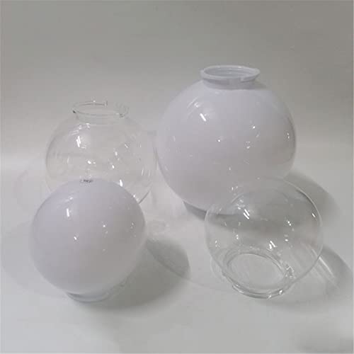 HOMEXO Ersatz-Lampenschirm aus Acryl, weiß, transparent, D15 cm, D20 cm, D25 cm, for Säulenlampe mit 9,5 cm Öffnung, Kugel, transparenter Lampenschirm, 1 Stück (Color : Clear D25cm) von HOMEXO
