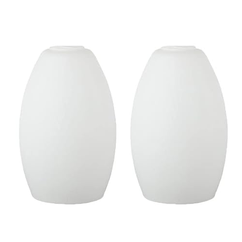 HOMEXO Lampenabdeckung, Opalweiß, Milchglas, Ersatz-Lampenschirme, halslos, 4,2 cm, 1-5/8-Zoll-Montageöffnung, Lampenschirm-Abdeckung, 1 Stück (Size : 2 Piece) von HOMEXO