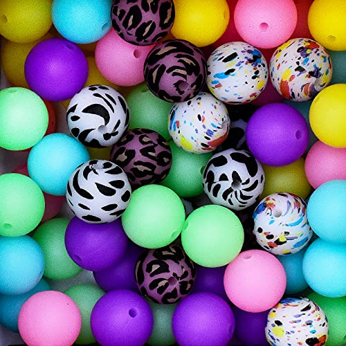 15 mm leuchtende Silikonperlen, 65 Stück, farbige runde Silikonperlen, leuchten im Dunkeln, große Perlen für Schlüsselanhänger, Schmuckherstellung, Leopardenmuster, Perlen für Schmuck, DIY, Handwerk 15 mm leuchtende Silikonperlen, 65 Stück, farbige runde Silikonperlen, leuchten im Dunkeln, große Perlen für Schlüsselanhänger, Schmuckherstellung, Leopardenmuster, Perlen für Schmuck, DIY, Handwerk von HOMICO