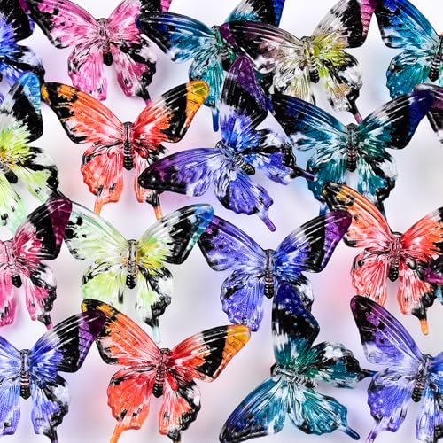 Acryl-Schmetterling-Perlen für Stifte, ausgefallene Fokusperlen für Perlenstifte, Perlen-Schlüsselanhänger, 30 Stück von HOMICO