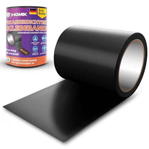 HOMIK 2Stk je 15cm x 5m Extrem Starkes Wasserdichtes Klebeband Außen & Innen | Dichtungsband Wasserdicht | Klebeband UV Beständig | Duct Tape | Selbstverschweißendes Klebeband | Klebeband Schwarz HOMIK 2Stk je 15cm x 5m Extrem Starkes Wasserdichtes Klebeband Außen & Innen | Dichtungsband Wasserdicht | Klebeband UV Beständig | Duct Tape | Selbstverschweißendes Klebeband | Klebeband Schwarz von HOMIK