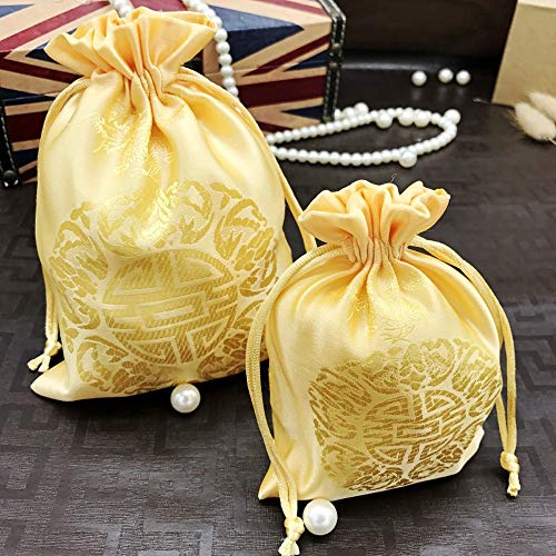 HOMIXES 50 Stück Ethnische Art Jutesäckchen Jutebeutel mit Tunnelzug Schmuckbeutel Geschenksäckchen Wiederverwendbare Schmuck Säckchen für Hochzeit Party Weihnachten DIY Handwerk (10x13cm, Gelb) HOMIXES 50 Stück Ethnische Art Jutesäckchen Jutebeutel mit Tunnelzug Schmuckbeutel Geschenksäckchen Wiederverwendbare Schmuck Säckchen für Hochzeit Party Weihnachten DIY Handwerk (10x13cm, Gelb) von HOMIXES