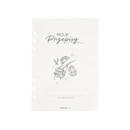 Homla INSERTI Papiereinlagen für Rezeptbuch, Weiß, 100% Papier Homla INSERTI Papiereinlagen für Rezeptbuch, Weiß, 100% Papier von HOMLA