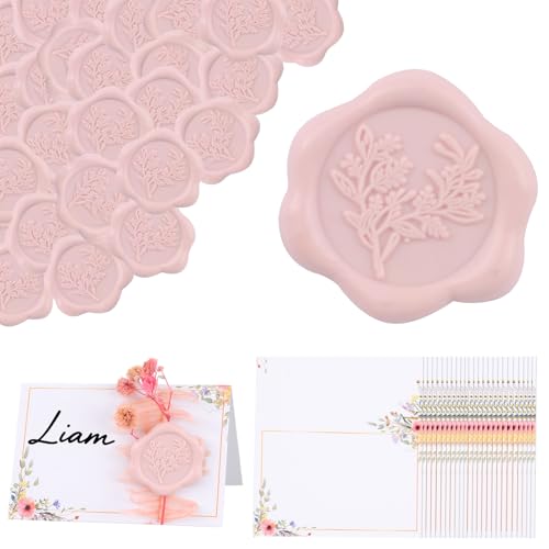 HOMMDECO 30 Stück rosafarbene Blumenkarten, blanko, Namenskarten, Papier, Geschenkanhänger für Hochzeit, Babyparty, Abendessen, Bankett, Party, Reservierte Sitzschilder, Partyzubehör (mit rosa HOMMDECO 30 Stück rosafarbene Blumenkarten, blanko, Namenskarten, Papier, Geschenkanhänger für Hochzeit, Babyparty, Abendessen, Bankett, Party, Reservierte Sitzschilder, Partyzubehör (mit rosa von HOMMDECO