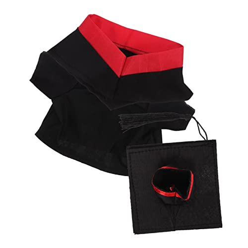 HOMOBABE 1 Satz Abschlussanzugsspielzeug Kleiden Puppenmütze Kleidung Zubehör Plüsch Puppe Abschluss Hut Kleidung Outfit Kleidung Für Puppen Abschluss Ihr Hüte Black Stoff von HOMOBABE