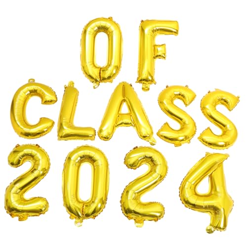 HOMOBABE 1 Satz Dekorativen Luftballons für Abschlussfeier Goldene Class Of Ballons für Festliche Dekorationen Vielseitig Einsetzbar Innenräumen Freien von HOMOBABE