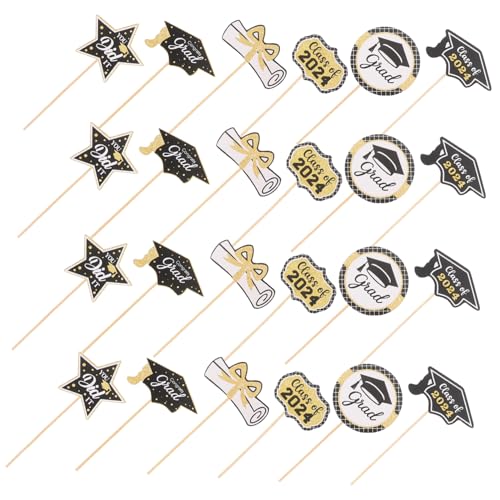 HOMOBABE 1 Satz Karte Zur Abschlussfeier Glückwunschkarte Cupcake Topper Papier Kuchenaufsatz Dessert Picks Zum Abschluss Kleine Cupcake Picks Abschlussstäbe 24 Stück HOMOBABE 1 Satz Karte Zur Abschlussfeier Glückwunschkarte Cupcake Topper Papier Kuchenaufsatz Dessert Picks Zum Abschluss Kleine Cupcake Picks Abschlussstäbe 24 Stück von HOMOBABE