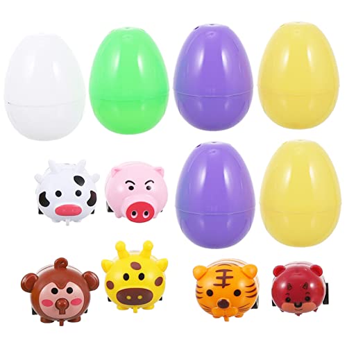 HOMOBABE 1 Set Tierwagen Eierspielzeug Ostereierboxen Ostereier Eierform Geschenkboxen Pralinenschachteln Eierverpackungsboxen Ostern Gefülltes Ei Aus Kunststoff von HOMOBABE