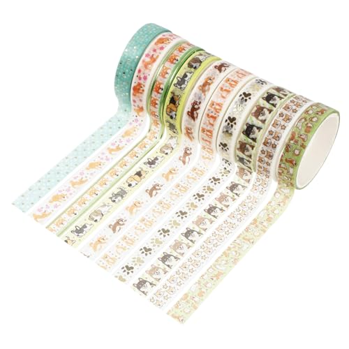 HOMOBABE 10 Rollen Hot Stamping Washi Tape Set Dekoratives Klebeband für Scrapbooking DIY Basteln und Journaling Bunte Glänzende Muster für Geschenkverpackung und Heimdekoration HOMOBABE 10 Rollen Hot Stamping Washi Tape Set Dekoratives Klebeband für Scrapbooking DIY Basteln und Journaling Bunte Glänzende Muster für Geschenkverpackung und Heimdekoration von HOMOBABE