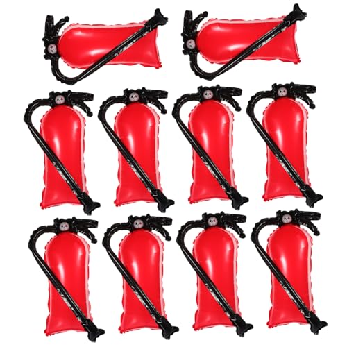 HOMOBABE 10 Stück Inflatable Fire Extinguisher Balloons Dekorative Luftballons für Feuerwehr Geburtstagsfeier und Themenpartys Langlebiges Material Leicht Aufzublasen für Festliche von HOMOBABE