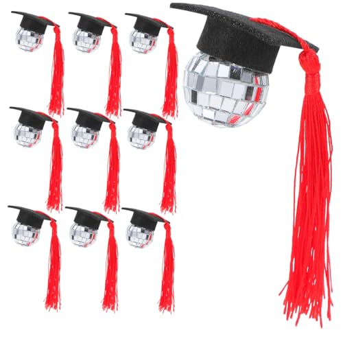 HOMOBABE 10 Stück Teiliges Graduations Cupcake Deko mit Disco Ball und Tassel Haube Tortendekoration für Abschlussfeiern Kindergarten Doktoranden HOMOBABE 10 Stück Teiliges Graduations Cupcake Deko mit Disco Ball und Tassel Haube Tortendekoration für Abschlussfeiern Kindergarten Doktoranden von HOMOBABE
