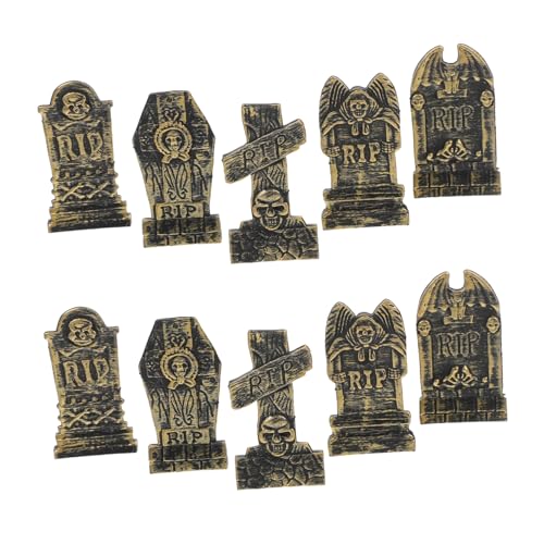 HOMOBABE 10 Stück Teiliges Halloween Grabstein Deko Kleine Dekorative Friedhofssteine Realistische Grusel für Halloween Feiern Verschiedene Designs Langlebig und Leicht HOMOBABE 10 Stück Teiliges Halloween Grabstein Deko Kleine Dekorative Friedhofssteine Realistische Grusel für Halloween Feiern Verschiedene Designs Langlebig und Leicht von HOMOBABE
