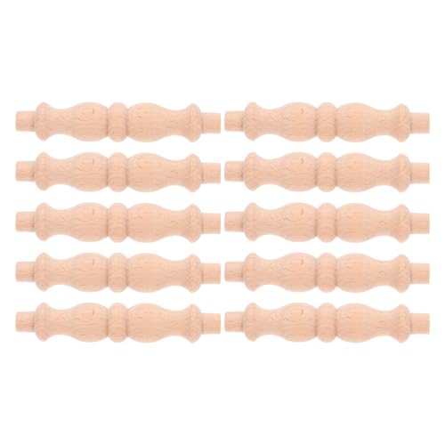 HOMOBABE 10 Stück Unlackierte Holzspindeln Teiliges aus Massivem Holz für Möbel und Dekoration Vielseitig Einsetzbar als Dekorative Geländer für Fenster Türen und HOMOBABE 10 Stück Unlackierte Holzspindeln Teiliges aus Massivem Holz für Möbel und Dekoration Vielseitig Einsetzbar als Dekorative Geländer für Fenster Türen und von HOMOBABE