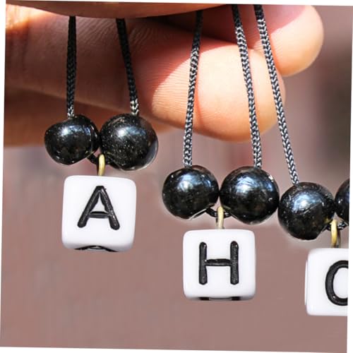 HOMOBABE 100 Stück Acryl Buchstabenperlen zum Auffädeln Quadratische DIY Schmuckperlen für Sichere Geruchsfreie Acrylmaterialien für Armbänder und Halsketten Vielseitige Bastelaccessoires von HOMOBABE