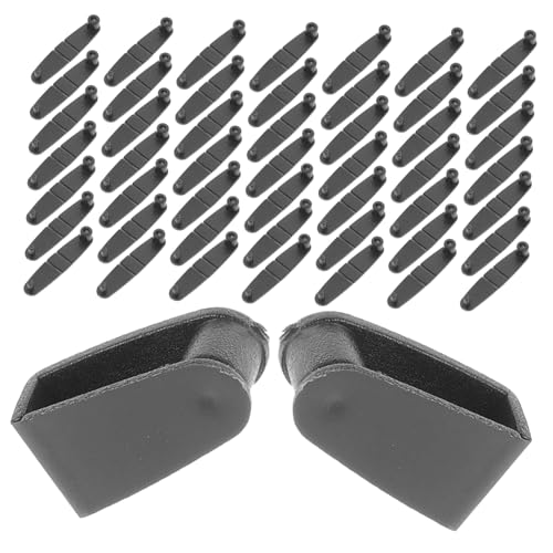 HOMOBABE 100 Stück Kunststoff Schlüsselanhänger Clips Faltbar Flexibel Robust für Schlüsselringe DIY Basteln Zubehör Schwarz Transparent Langlebig von HOMOBABE