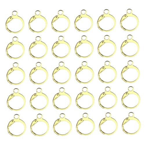 HOMOBABE 100 Stück Runde Hebel Ohrringhaken aus Kupfer Nickelfreies DIY Schmuckzubehör Klappverschluss Ohrschmuck Basteln Geeignet für Perlen Anhänger Charms Vielseitig für Individuelle HOMOBABE 100 Stück Runde Hebel Ohrringhaken aus Kupfer Nickelfreies DIY Schmuckzubehör Klappverschluss Ohrschmuck Basteln Geeignet für Perlen Anhänger Charms Vielseitig für Individuelle von HOMOBABE