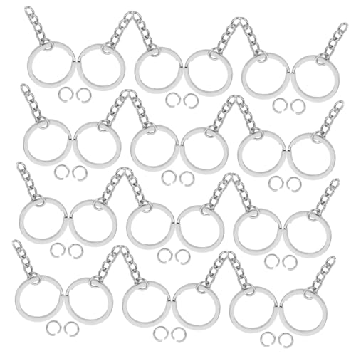 HOMOBABE 100 Stück Teiliges Schlüsselringe mit Gliedriger Kette Verstellbare Flache Silberne Schlüsselanhänger für Diy Schmuckherstellung Lanyard Bastelzubehör HOMOBABE 100 Stück Teiliges Schlüsselringe mit Gliedriger Kette Verstellbare Flache Silberne Schlüsselanhänger für Diy Schmuckherstellung Lanyard Bastelzubehör von HOMOBABE