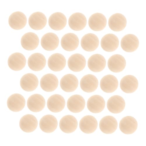 HOMOBABE 100Stücke Halbe Runde Holzkugeln aus Lotusholz Unvollendete DIY Holzperlen für Schmuck und Bastelprojekte Natürliche Handwerksperlen für Vielseitige Dekoration von HOMOBABE