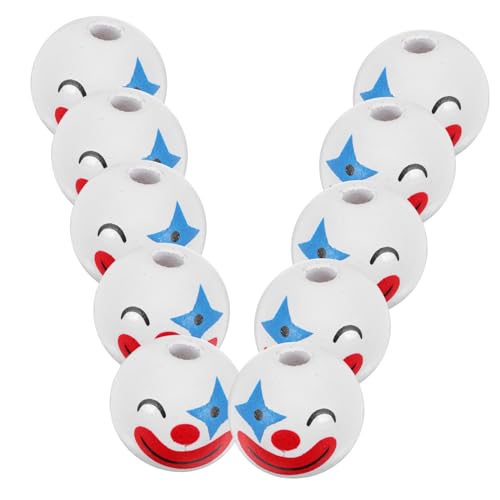 HOMOBABE 10Stücke Clown Gesicht Holzperlen DIY Bastelperlen für Armbänder Halsketten Ohrringe Natürliche Holzperlen mit Löchern für Kinderhandwerke und Kreative HOMOBABE 10Stücke Clown Gesicht Holzperlen DIY Bastelperlen für Armbänder Halsketten Ohrringe Natürliche Holzperlen mit Löchern für Kinderhandwerke und Kreative von HOMOBABE