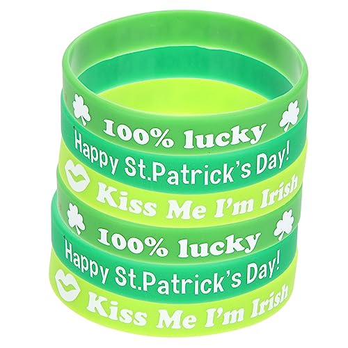 HOMOBABE 12 Stück Silikonarmbänder für Patrick Day Kleeblatt Armbänder für Erwachsene Mitgebsel für Partys und Feiern Leicht und Bequem HOMOBABE 12 Stück Silikonarmbänder für Patrick Day Kleeblatt Armbänder für Erwachsene Mitgebsel für Partys und Feiern Leicht und Bequem von HOMOBABE