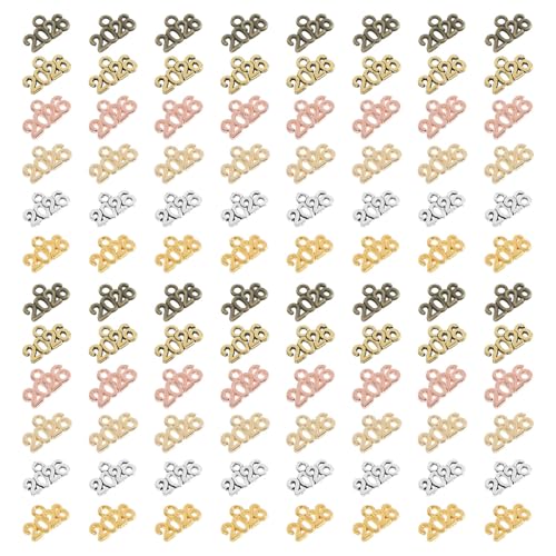 HOMOBABE 120 Stück DIY Schlüsselring Anhänger Jahr Charm Dekorative Quasten für Schlüsselanhänger und Taschen Langlebige Legierungsanhänger für Verschiedene Anwendungen von HOMOBABE