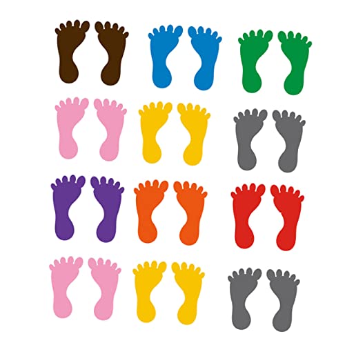 HOMOBABE 12paare Fußabdruck-Sticker PVC Fußbodenaufkleber Für Kindergarten Und Abriebfest Bunte Boden-Dekoration Für Kinderzimmer Eingangsbereich Spielplatz Und Mehr HOMOBABE 12paare Fußabdruck-Sticker PVC Fußbodenaufkleber Für Kindergarten Und Abriebfest Bunte Boden-Dekoration Für Kinderzimmer Eingangsbereich Spielplatz Und Mehr von HOMOBABE