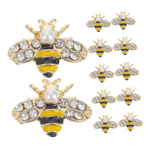 HOMOBABE 12pcs Niedliche Bienennagelschütze Bienennagel Art Charms Legierung Material Langlebige Nageldekorationen DIY Nail Art Supplies Kawaii Nagelschmuck Strass Nagelzubehör HOMOBABE 12pcs Niedliche Bienennagelschütze Bienennagel Art Charms Legierung Material Langlebige Nageldekorationen DIY Nail Art Supplies Kawaii Nagelschmuck Strass Nagelzubehör von HOMOBABE