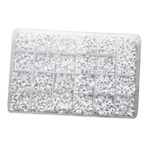 HOMOBABE 1350 Stück Teiliges Buchstabenperlen aus Umweltfreundlichem Kunststoff Fächer Flache Ovale Perlen mit Schwarzen Buchstaben für DIY Schmuckherstellung Armbänder Halsketten Fördert HOMOBABE 1350 Stück Teiliges Buchstabenperlen aus Umweltfreundlichem Kunststoff Fächer Flache Ovale Perlen mit Schwarzen Buchstaben für DIY Schmuckherstellung Armbänder Halsketten Fördert von HOMOBABE