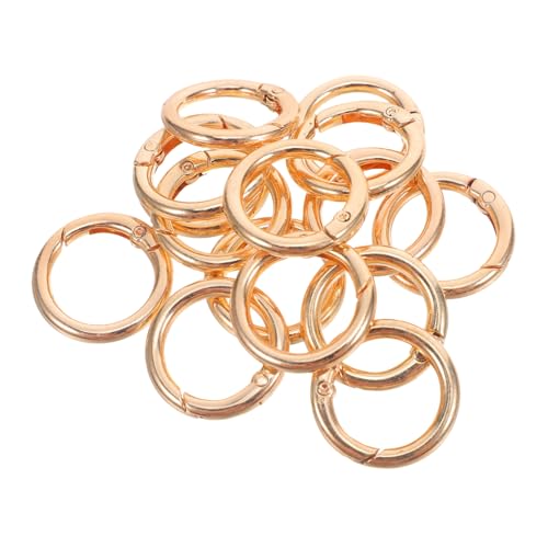 HOMOBABE 15 Stück Teiliges Runde Schlüsselringe aus Zinklegierung Korrosionsbeständig Federbelastete Karabinerclips Einfache Handhabung für DIY Schlüsselanhänger und Bastelarbeiten von HOMOBABE