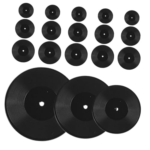 HOMOBABE 18 Stück Mini-Vinylmodell retro puppenhaus einrichtung retro dekoration musikalisches Bausätze Vinyl- Miniatur CD- Rekord Dekorationen Plastik Black HOMOBABE 18 Stück Mini-Vinylmodell retro puppenhaus einrichtung retro dekoration musikalisches Bausätze Vinyl- Miniatur CD- Rekord Dekorationen Plastik Black von HOMOBABE
